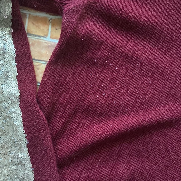 **5 for $20** Sweater with Sequin Sleeve - Picture 3 of 4